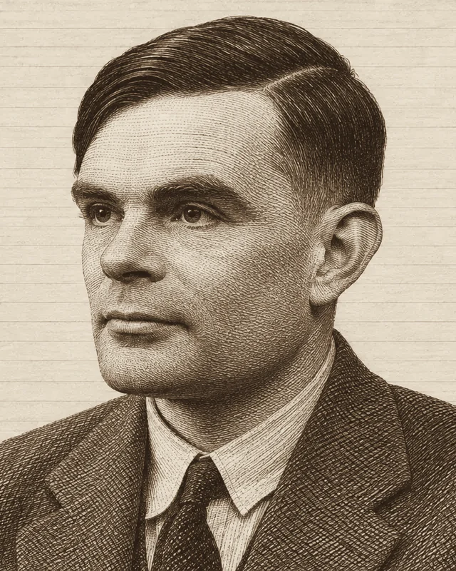 Turing — an imagined portrait